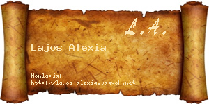 Lajos Alexia névjegykártya
